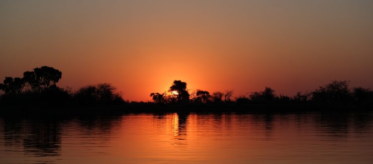 sunset okavango Sonnenuntergang